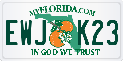 FL license plate EWJK23