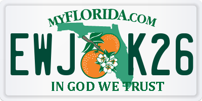 FL license plate EWJK26