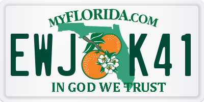 FL license plate EWJK41