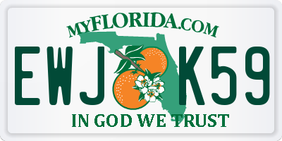 FL license plate EWJK59