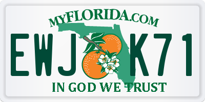 FL license plate EWJK71