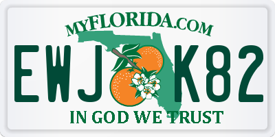 FL license plate EWJK82