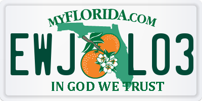 FL license plate EWJL03