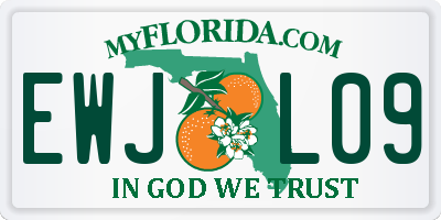 FL license plate EWJL09