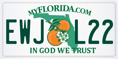 FL license plate EWJL22