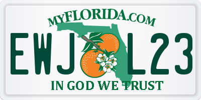 FL license plate EWJL23