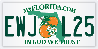 FL license plate EWJL25