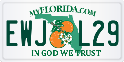 FL license plate EWJL29