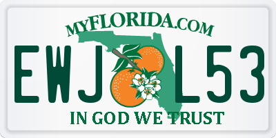 FL license plate EWJL53