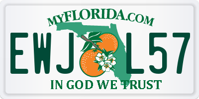 FL license plate EWJL57