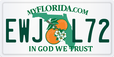 FL license plate EWJL72