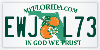 FL license plate EWJL73