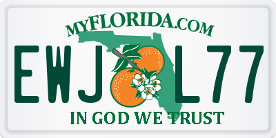 FL license plate EWJL77