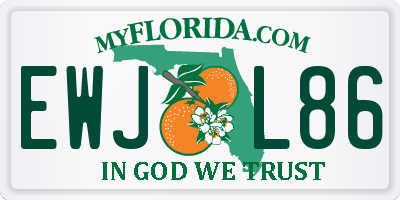 FL license plate EWJL86