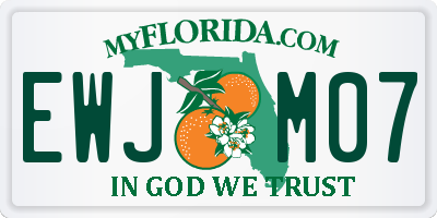 FL license plate EWJM07