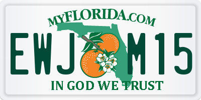 FL license plate EWJM15