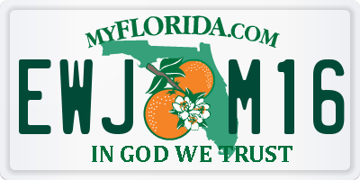FL license plate EWJM16