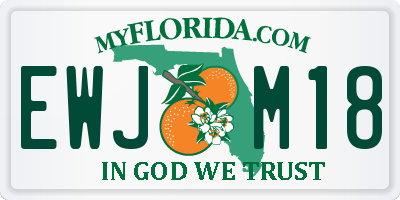 FL license plate EWJM18