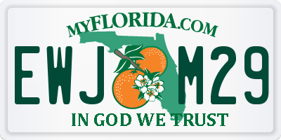 FL license plate EWJM29