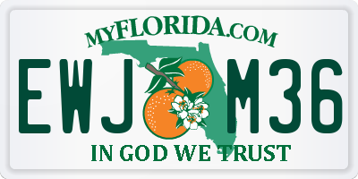 FL license plate EWJM36