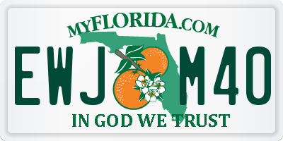 FL license plate EWJM40