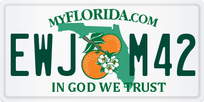 FL license plate EWJM42