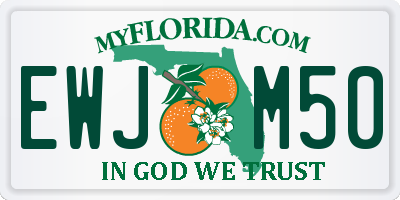 FL license plate EWJM50