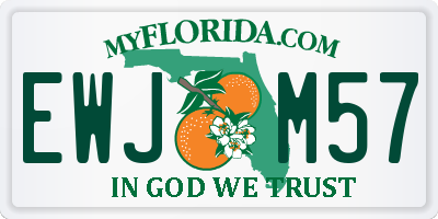 FL license plate EWJM57