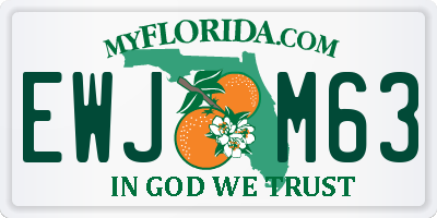 FL license plate EWJM63