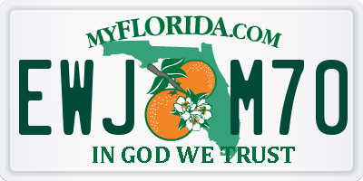 FL license plate EWJM70