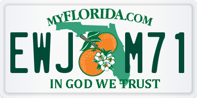 FL license plate EWJM71