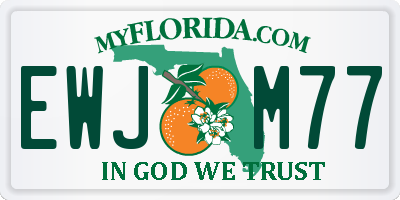 FL license plate EWJM77