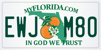 FL license plate EWJM80