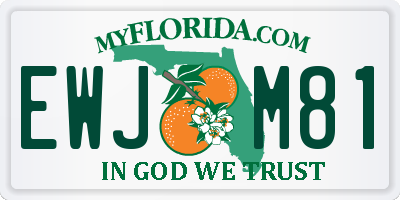 FL license plate EWJM81