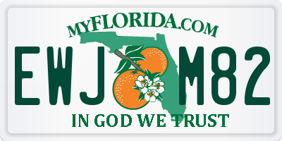 FL license plate EWJM82