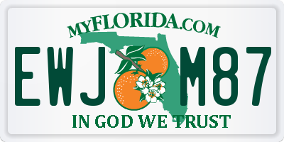 FL license plate EWJM87