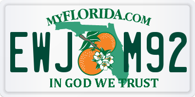 FL license plate EWJM92