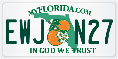 FL license plate EWJN27