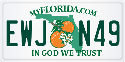 FL license plate EWJN49