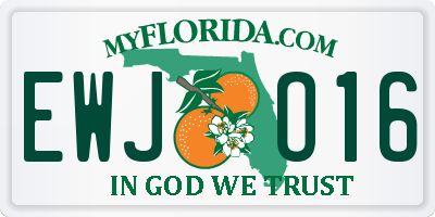 FL license plate EWJO16
