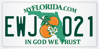 FL license plate EWJO21