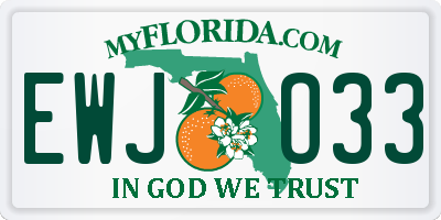 FL license plate EWJO33