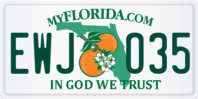 FL license plate EWJO35