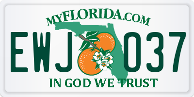 FL license plate EWJO37