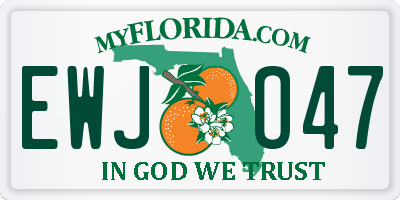 FL license plate EWJO47