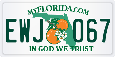 FL license plate EWJO67