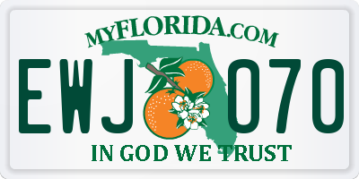 FL license plate EWJO70
