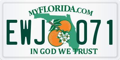 FL license plate EWJO71