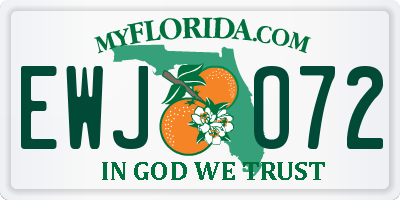 FL license plate EWJO72