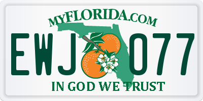 FL license plate EWJO77
